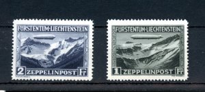 LIECHTENSTEIN SCOTT # C7/8 ZEPPELINS VF FRESH  MINT NH