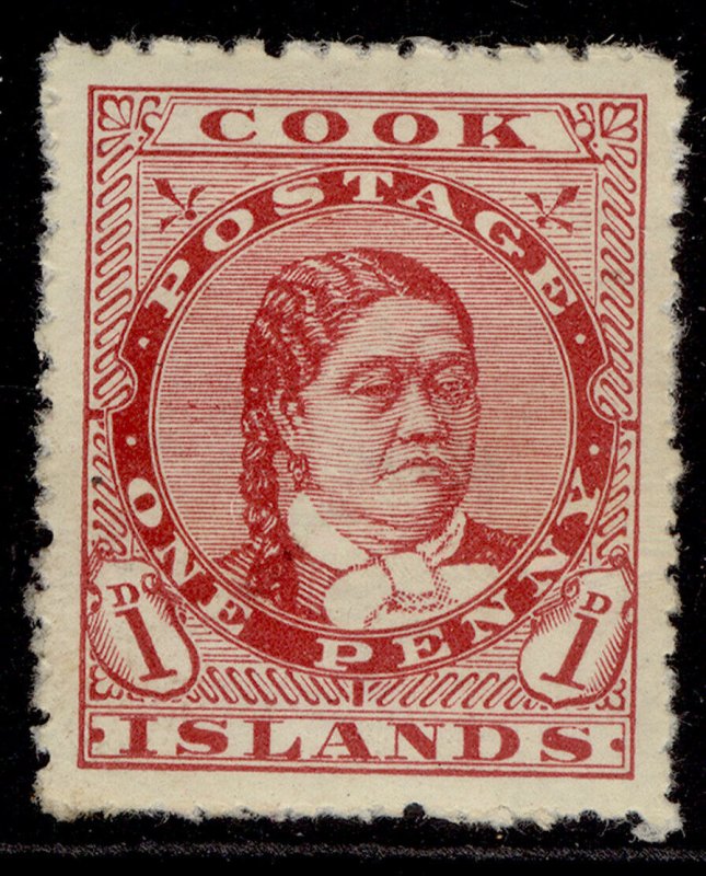 COOK ISLANDS QV SG26, 1d rose-red, M MINT. Cat £20.
