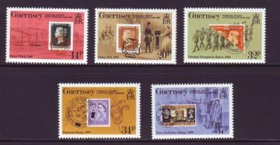 Guernsey Sc 426-40 1990 150th anniv Penny Black stamps NH