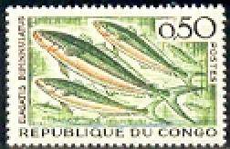 Fish, Rainbow Runner, Congo stamp SC#96 Mint