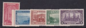 Canada, Scott 241-245, MNH