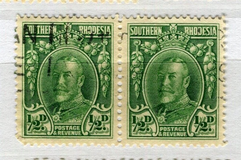 RHODESIA; 1930s early GV portrait type issue used Shade of 1/2d. value