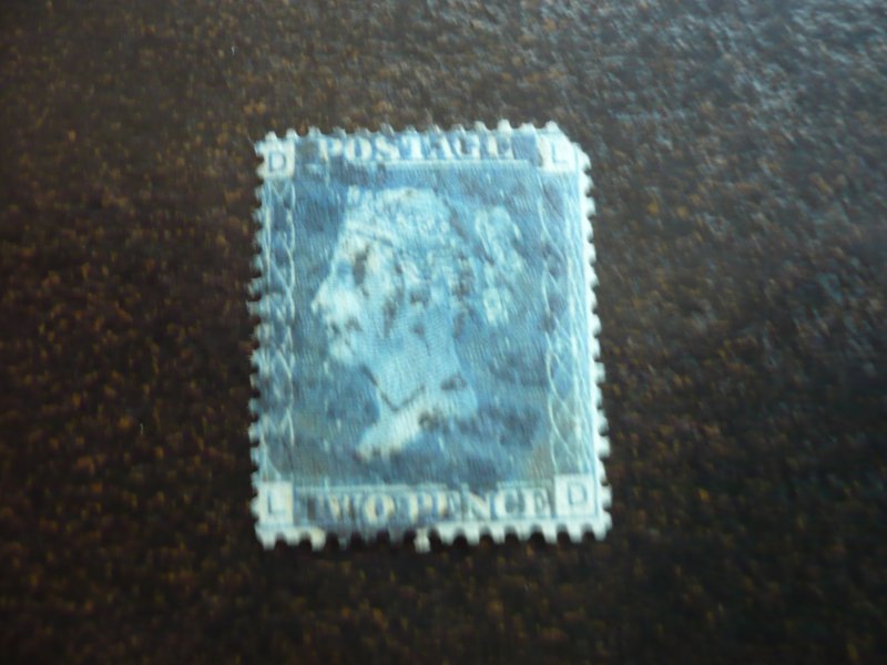 Stamps - Great Britain - Scott# 30 - Plate 14 - Used Part Set of 1 Stamp