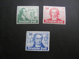 GERMANY BERLIN 1949 MNH SC 9N61-3 GOETHE SET XF 320 EUROS (117)