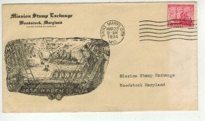 3/23/1934 MARYLAND TERCENTENARY 736-43 MISSION STAMP ExCHANGE cv $90