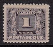 Canada #J1, unused, CV $25.00