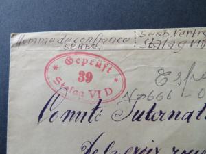 Germany WWII Stalag VI D POW Cover to Switzerland / Light Creasing - Z8094