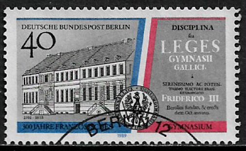 Germany: Berlin #9N582 Used Stamp - French Gymnasium - 40% Cat.