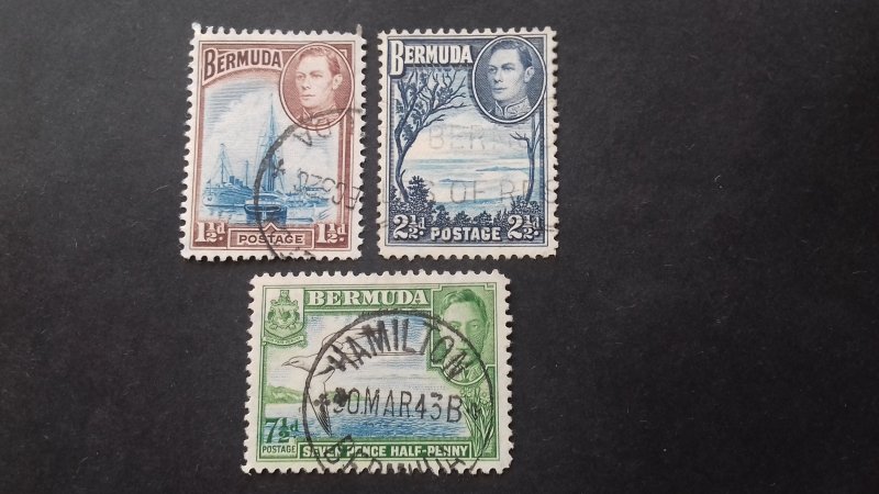 Bermuda 1938 Landscapes and King George VI Used