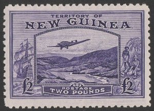 NEW GUINEA 1935 Bulolo Airmail £2 bright violet. MNH **.