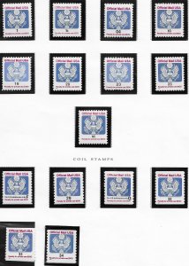 US 1983-1995 Officials series as shown on Scott pages 2018 SCV $43.15  - 19807