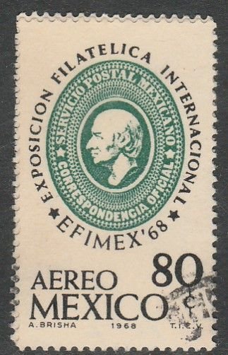 MEXICO C333, Efimex68 Int Philatelic Exhibition. USED. VF. (793)