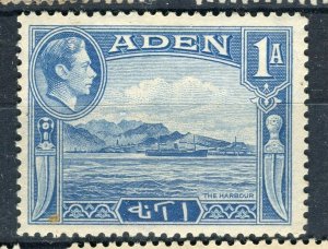 ADEN; 1938 early GVI issue Mint hinged 1a. value