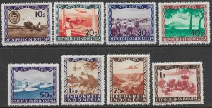 Indonesia C 1-8   1948  set 8  FVF  Mint Hinged