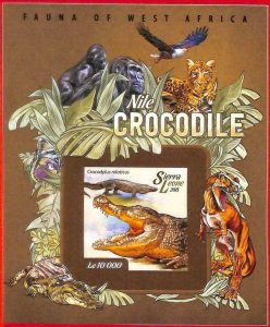 A4645 - LION SAW - ERROR IMPERF: 2015 Crocodiles, Orangutans, Wildlife...-