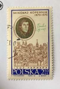 Poland 1970 Scott 1747 CTO - 2.50Zł, Copernicus & View of Ferrara