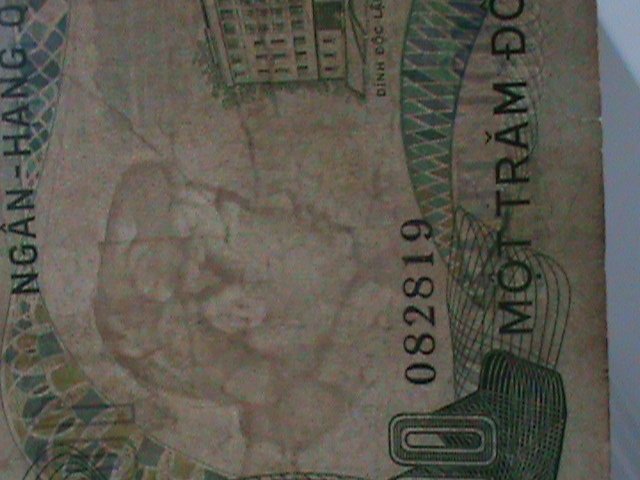 ​VIETNAM-BANK OF VIETNAM-100 DONG-CIRCULATED-VERY FINE WE SHIP TO WORLDWIDE