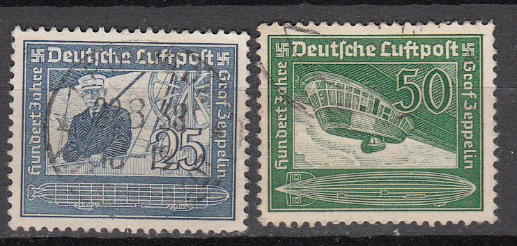 Germany - 1938 Count F. von Zeppelin Sc# C59/C60  (9153)