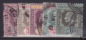 Straits Settlements 118-112 Used ! scv $ 39 ! see pic !