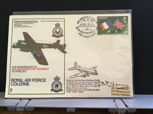 Jersey Royal Air Force Colerne No 2 Squadron 1972  stamps cover R31089