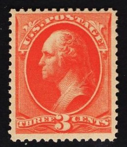 US #214 3c Vermillion Washington MINT NH SCV $190