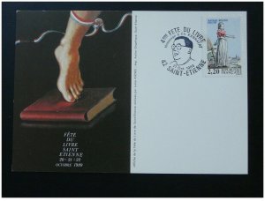 book festival Charles Exbrayat detective novel commemorative card 1989