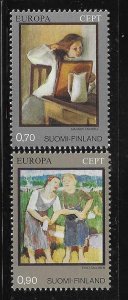 Finland 1975 Europa paintings Sc 572-573 MNH A2773