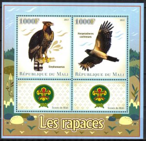 Mali 2013 Scouting Scouts Birds Raptors Sheet MNH