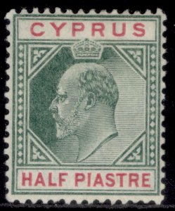 CYPRUS EDVII SG62, ½pi green & carmine , M MINT. Cat £12.