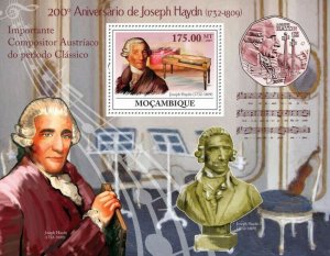 Mozambique 2009 MNH-200th Ann. of Joseph Haydn. Sc 1921, YT 215, Mi 3398/BL278