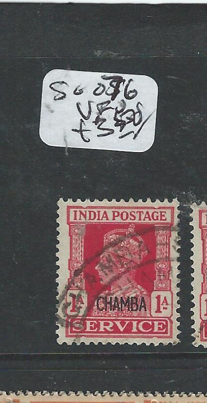 INDIA CHAMBA (P0804B) KGVI  SERVICE 1A  SG O76   VFU