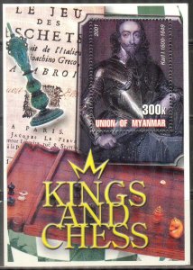 Myanmar 2001 Kings of Chess Karl I S/S MNH