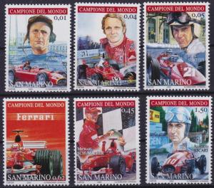 SAN MARINO 2005 Ferrari World Champion - LOT 10 complete sets MNH / B18549