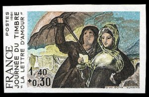 France, 1950-Present #B538 (YT 2124) Cat€70, 1981 The Loveletter by Goya,...