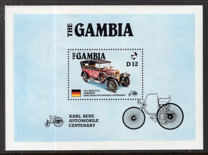 Gambia 628 Car Souvenir Sheet MNH VF