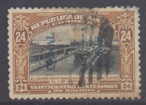 Panama Canal Zone Scott 51 - SG61, 1915 Culebra Cut 24c used