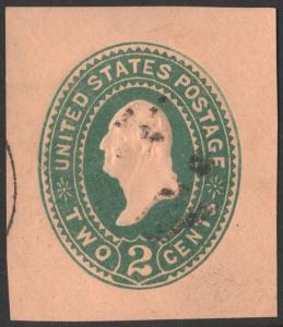 SC#U315 2¢ Washington Cut Square (1887) Used