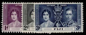 FIJI GVI SG246-248, 1937 CORONATION set, NH MINT.