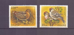 Iceland #808-809 MNH  1995  European nature protection.  birds