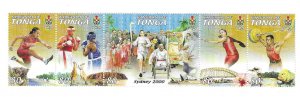 Tonga 2000 Sydney Olympics Games Olympic Strip Sc 1038 MNH C5