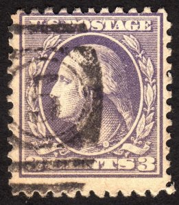 1918, US 3c, Washington, Used, Sc 530