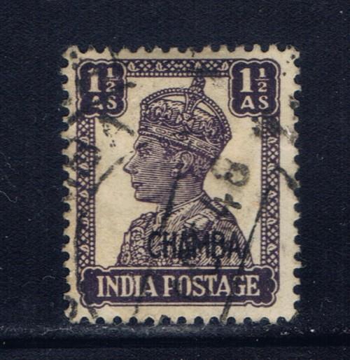 India-Chamba 93 Used 1944 overprint issue 