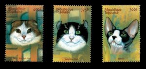 Togo 2001 - Cats - Set of 3 - Scott 1964-9 - MNH