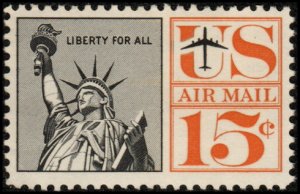 United States C63 - Mint-NH - 15c Statue of Liberty (Gutter between) (1961)
