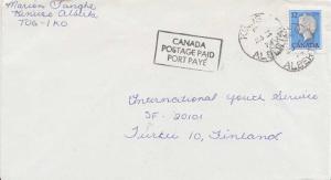 Canada 12c QEII Cameo 1978 C.F.P.O. 5056, B.P.F.O. 5056 Baden-Soellingen, Ger...