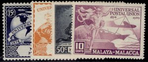 MALAYSIA - Malacca GVI SG18-21, 1949 ANNIVERSARY of UPU set, M MINT.