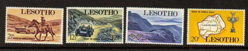 Lesotho 71-4 MH Horse, Roof of Africa Car Rally, Map