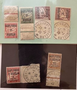 St. Pierre and Miquelon, Sc.#J14-J20, less J18, mint never hinged