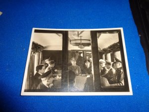 WWII ERA GERMANY PROPAGANDA POSTCARD: FURHER W/GENERALS ON TRAIN