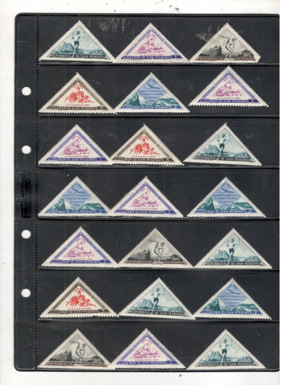 SAN MARINO COLLECTION ON STOCK SHEET MINT/USED